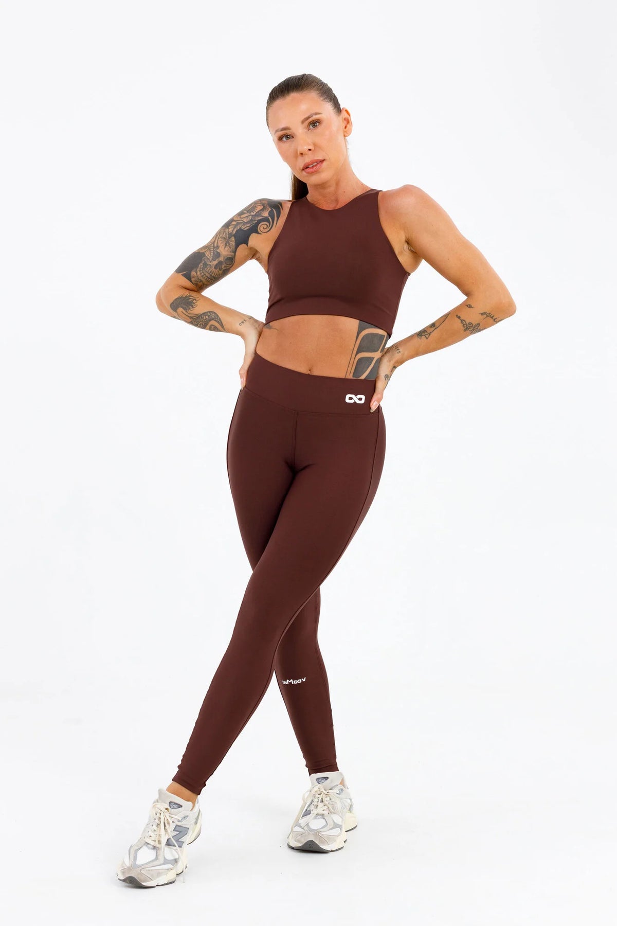 Legging Dani Coffee / Branco