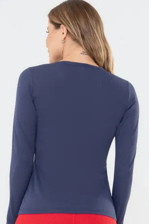 Blusa Tulipa Azul Marinho