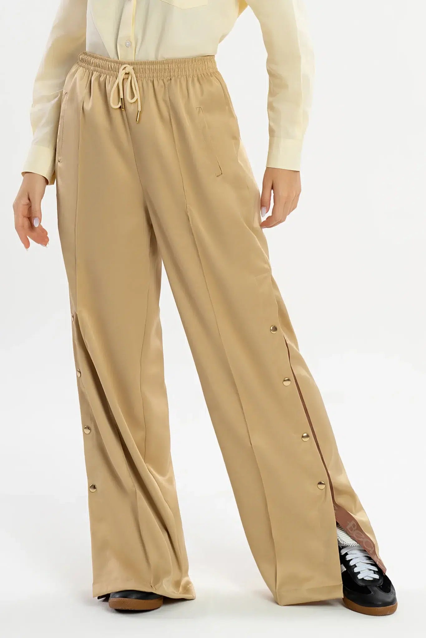 Calça Dália Marfim Acetinado