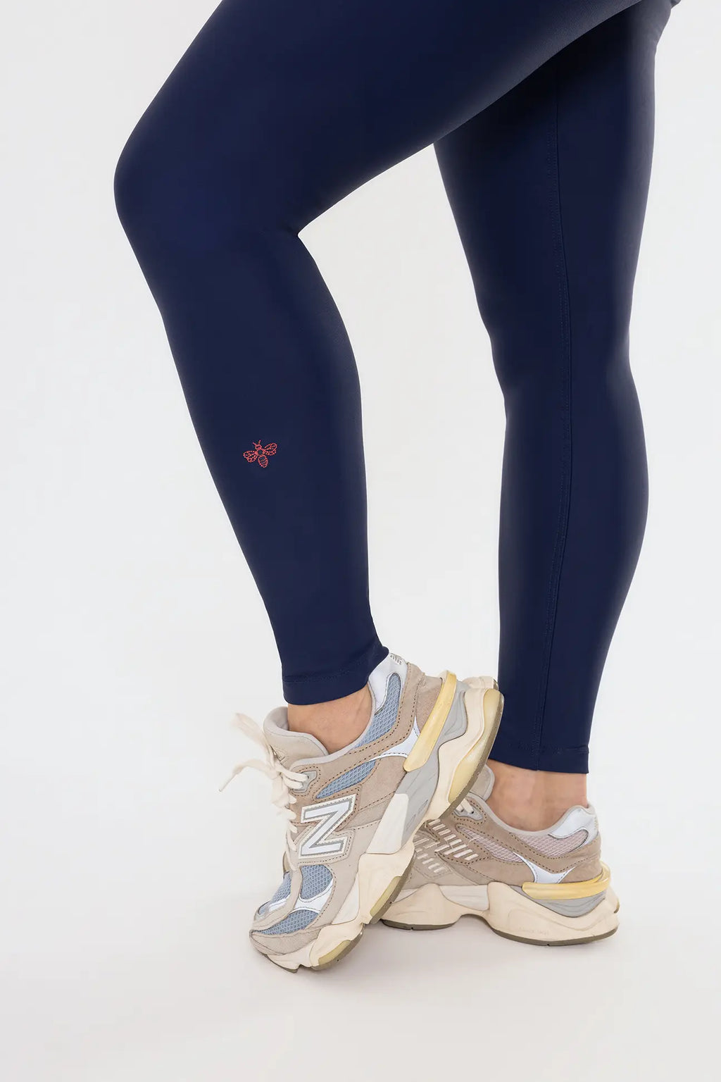 Legging Amarilis Azul Marinho/Vermelho Goiaba