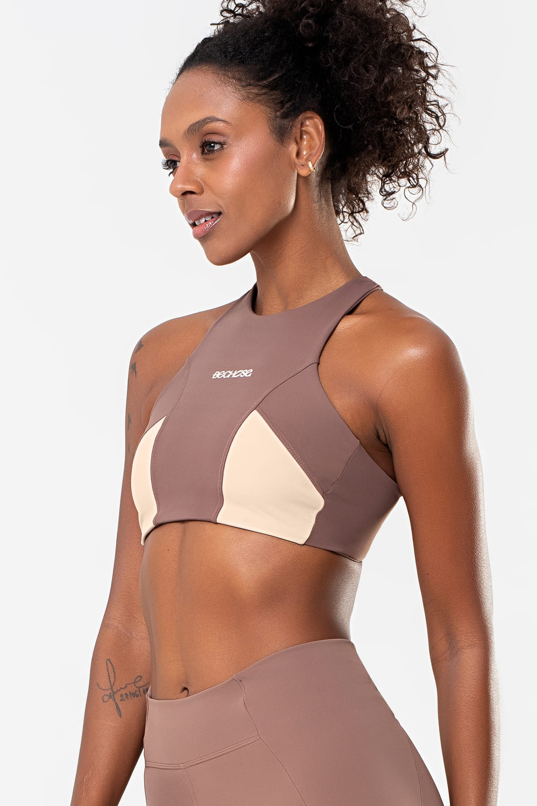 Top Hibisco Castanho / Cream