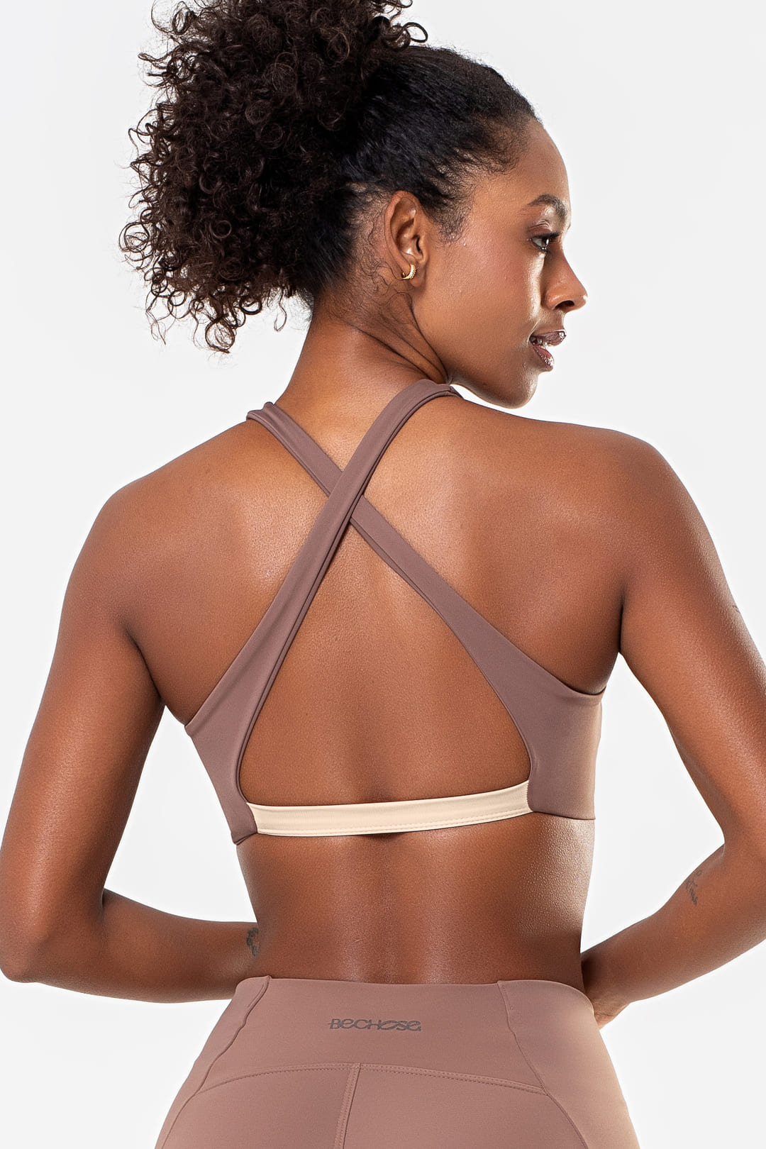 Top Hibisco Castanho / Cream