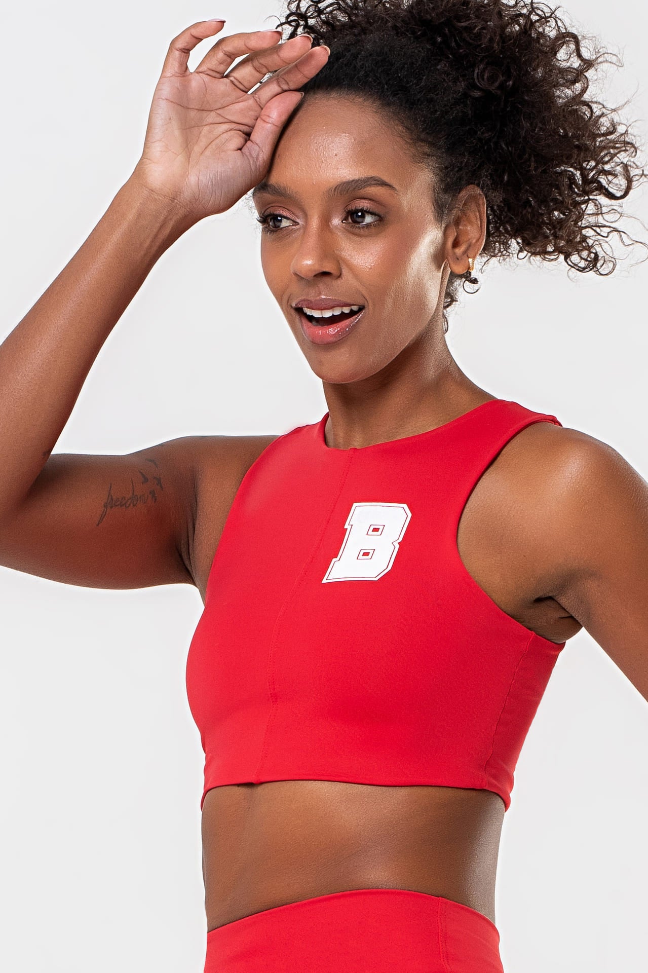 Top Hortênsia Vermelho College