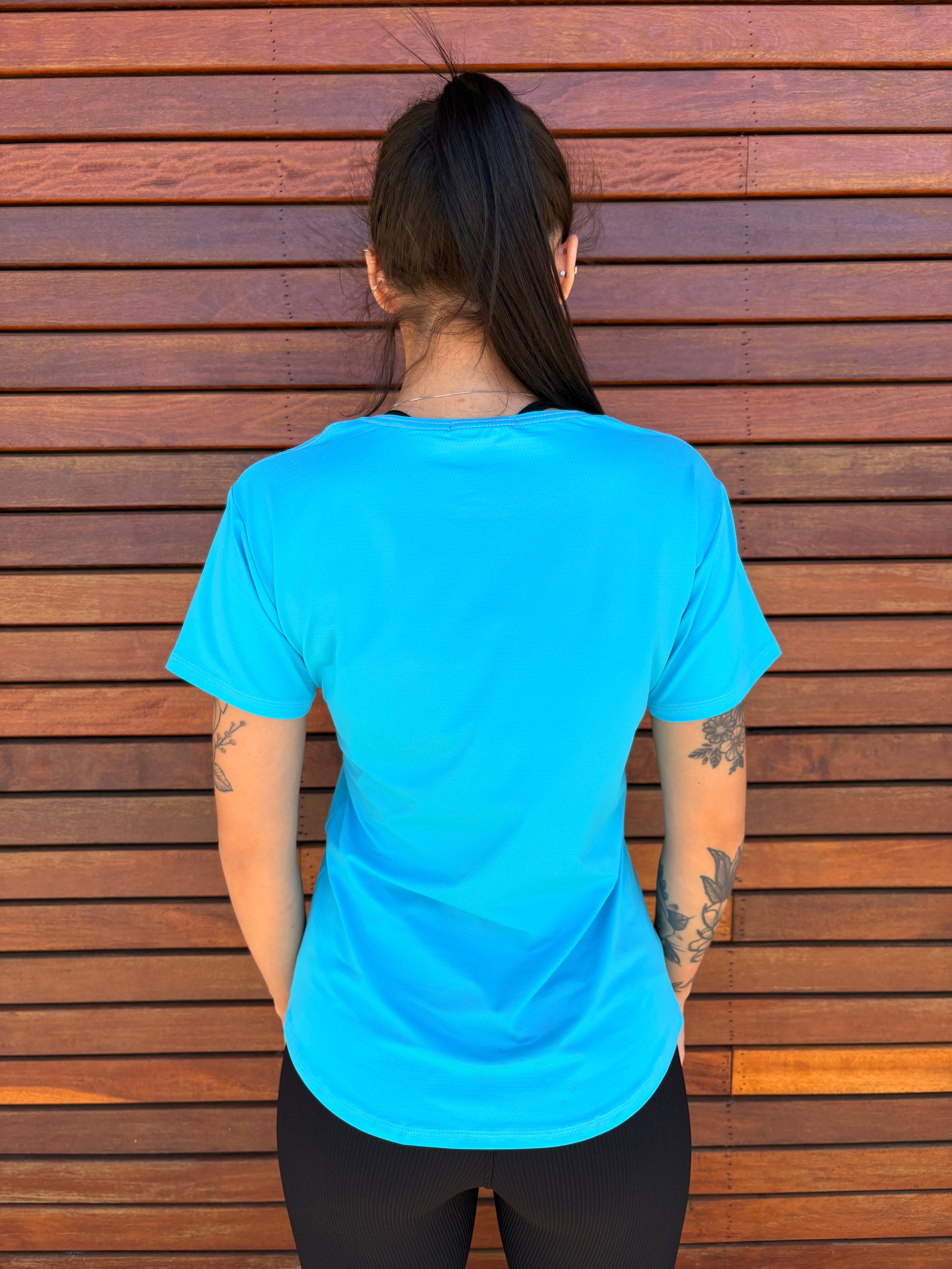 Camiseta Fem BS Cav Preta - Azul
