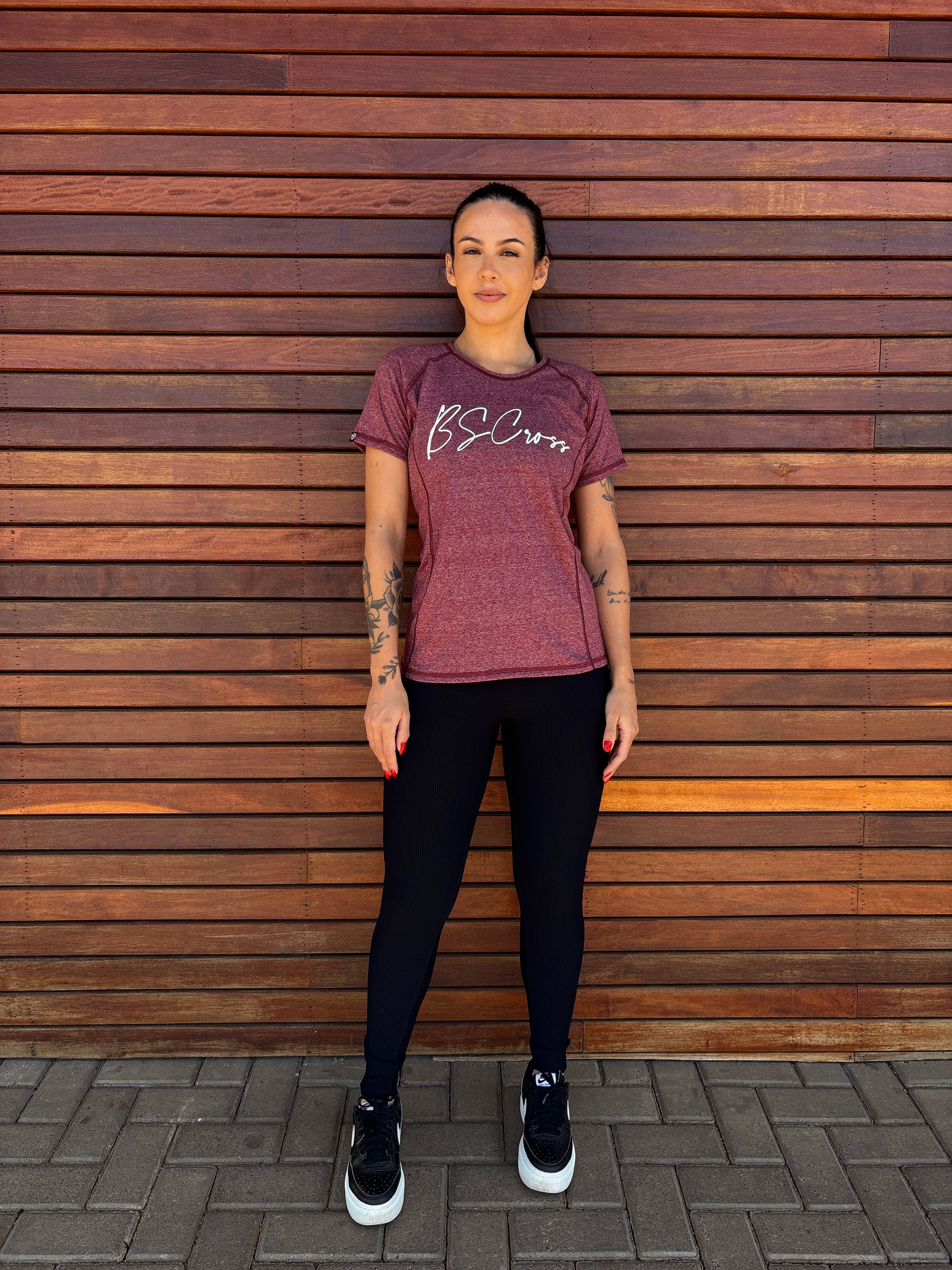 Camiseta Fem Raglan BS  - Vinho