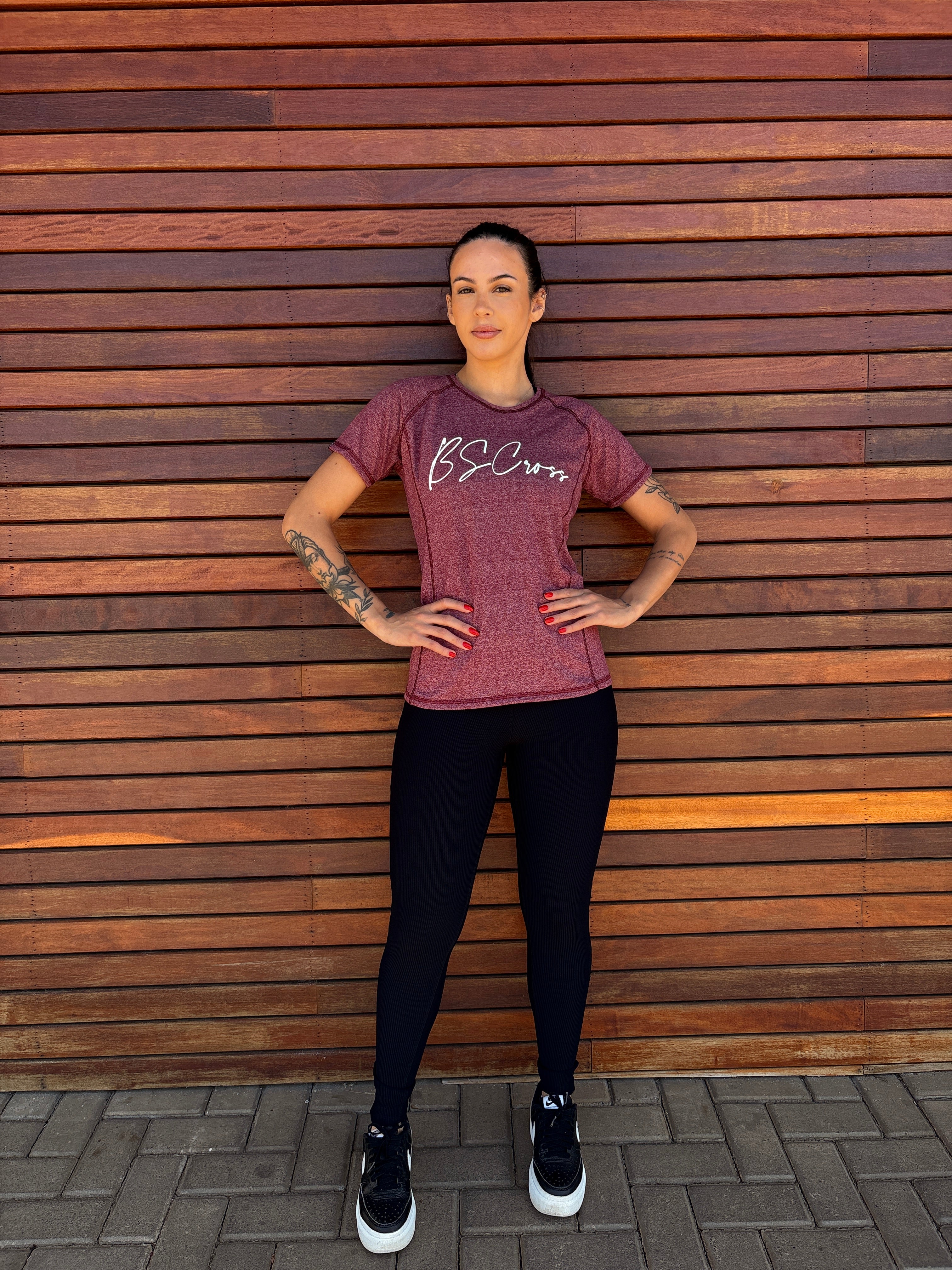 Camiseta Fem Raglan BS  - Vinho