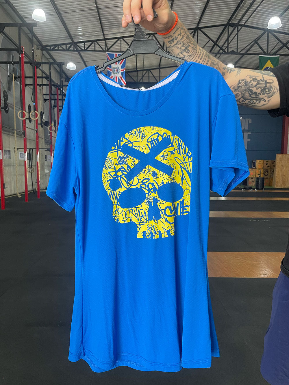 Camiseta Fem BS Cav Amarela - Azul