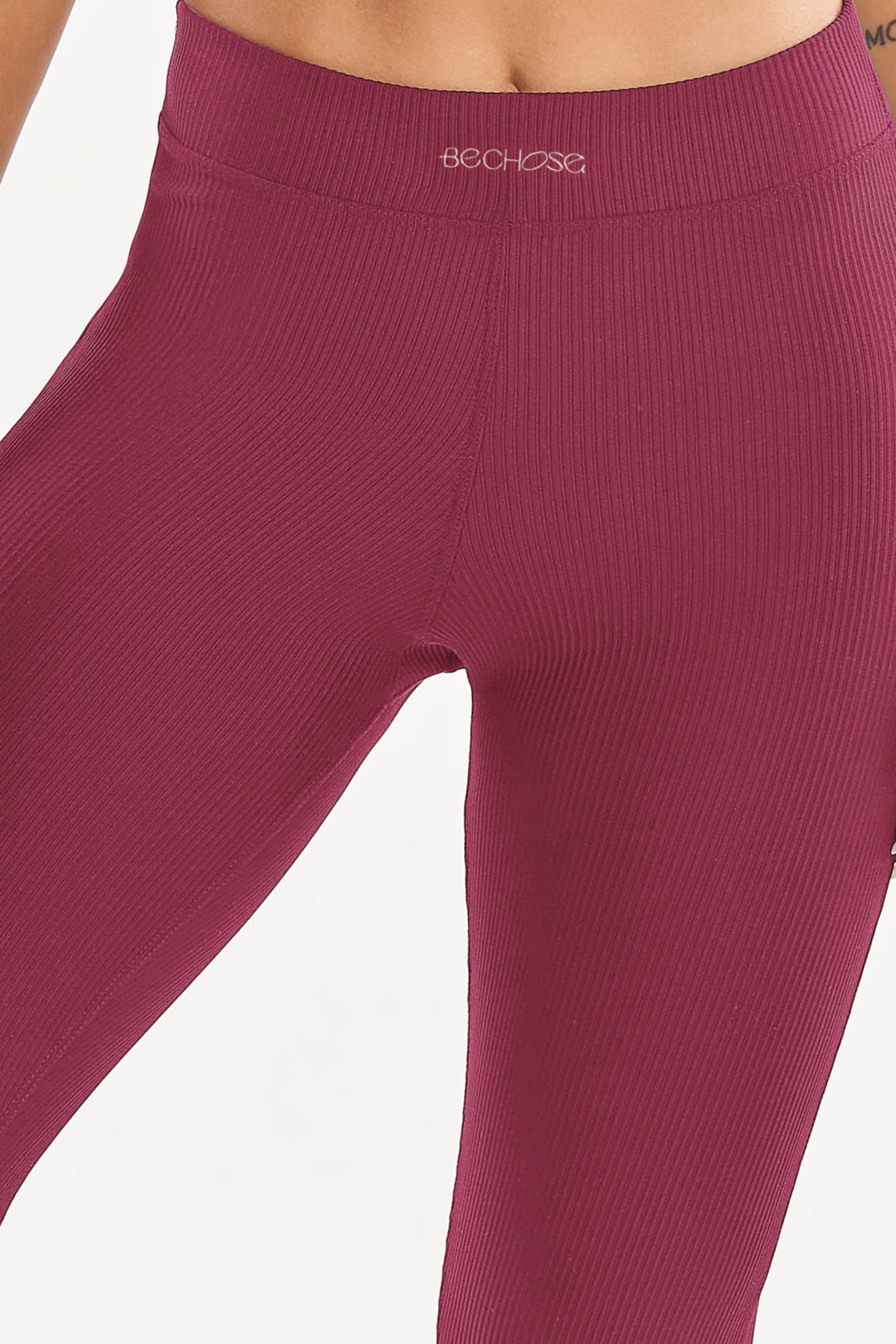 Legging Peônia Cranberry Canelado