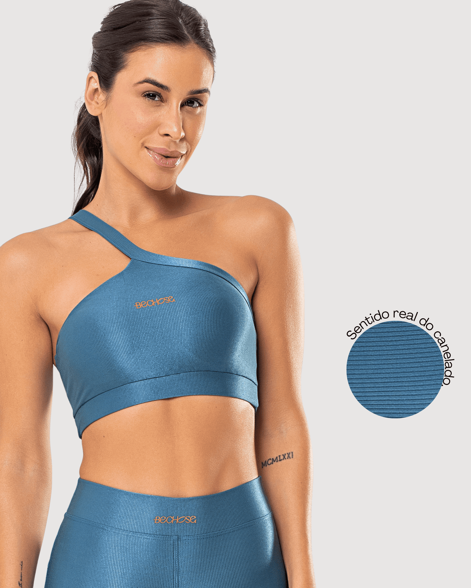 Top Peonia Azul Jeans Glow