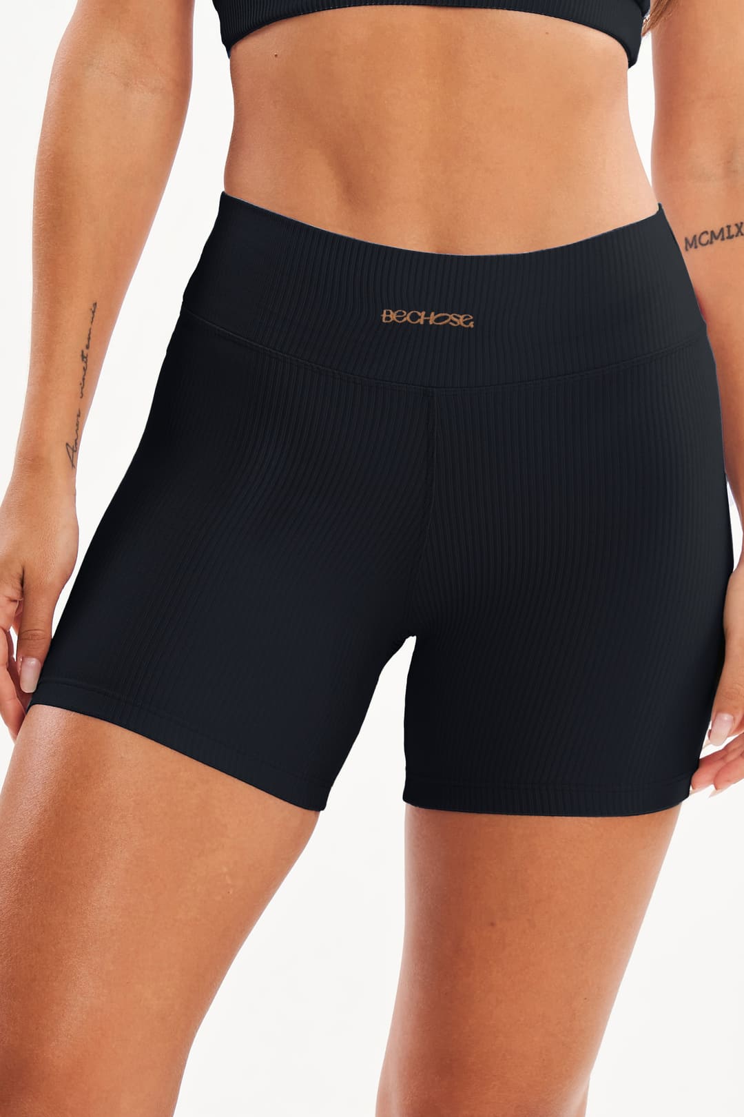 Shorts Perpétua Preto Canelado
