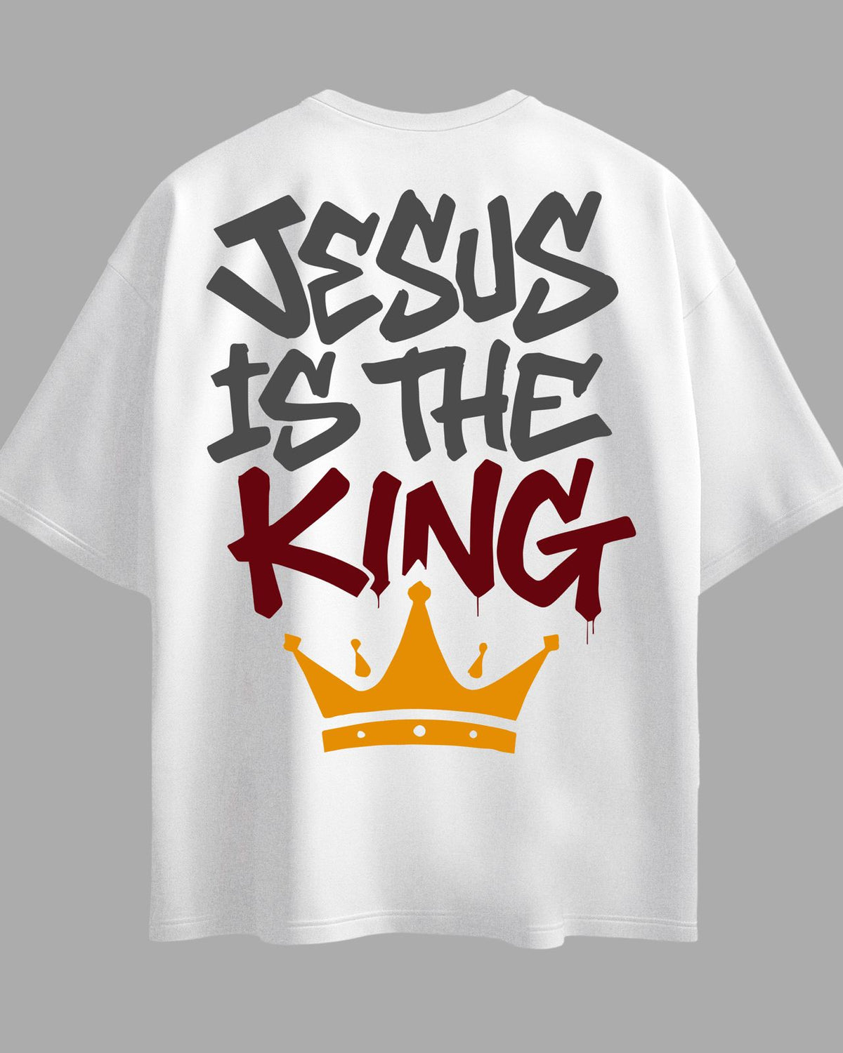 Cam Big Over BS Cross Jesus is the King - Branca