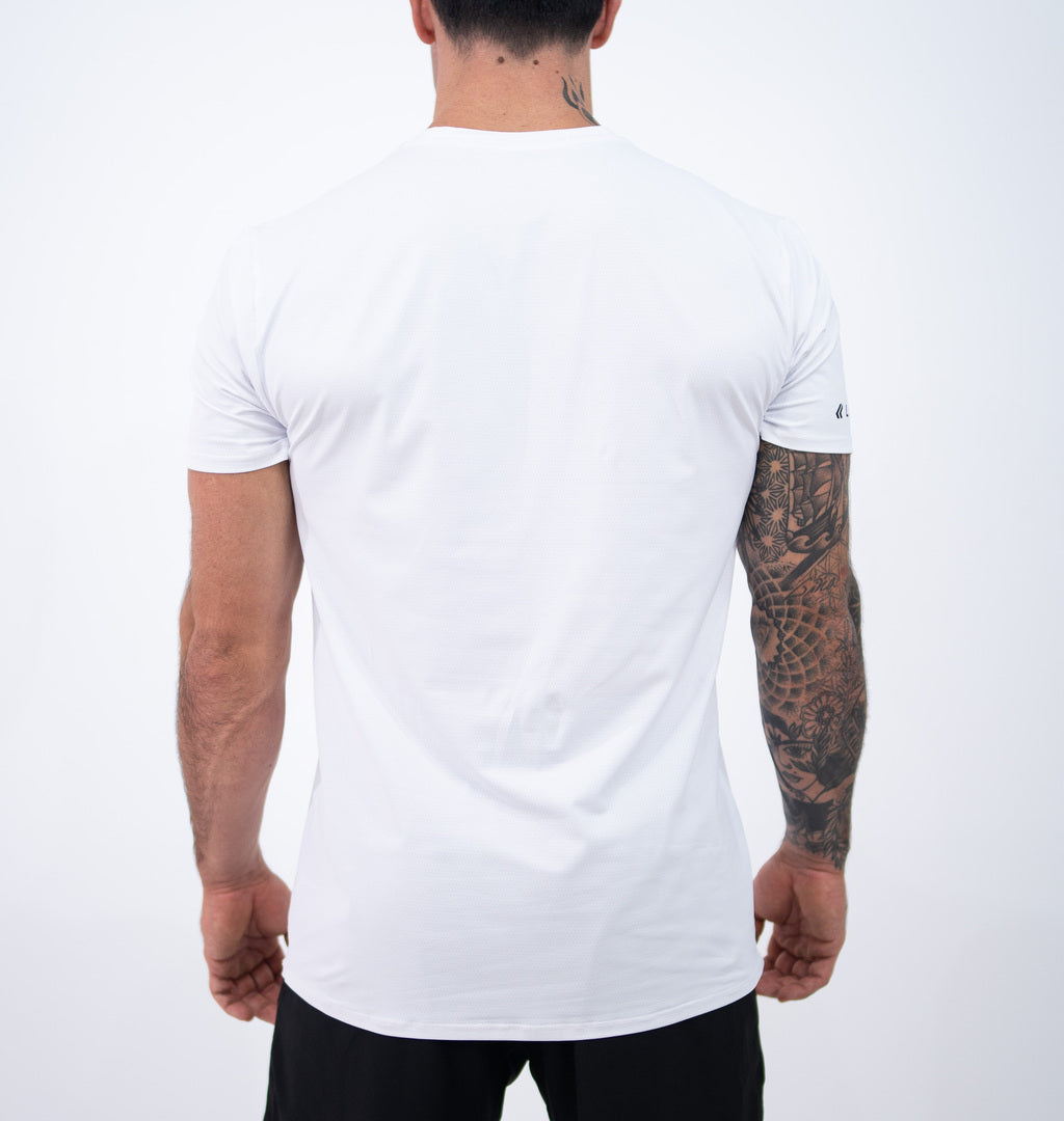 Camiseta Performance Branca/Preto Lurk