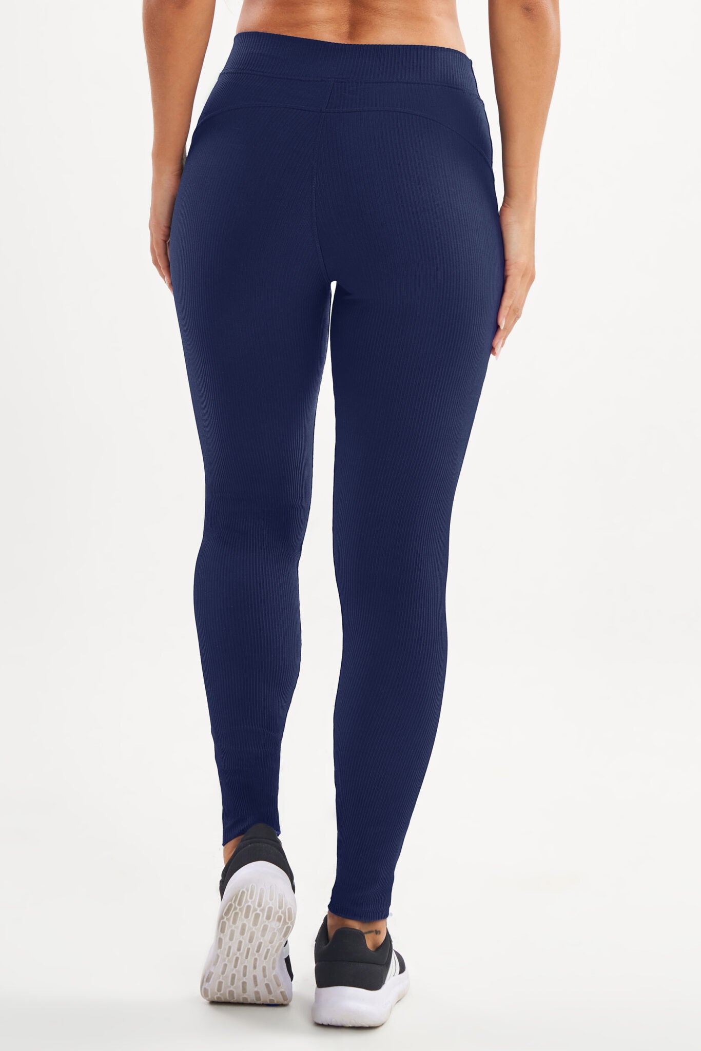 Legging Peônia Azul Marinho Canelado