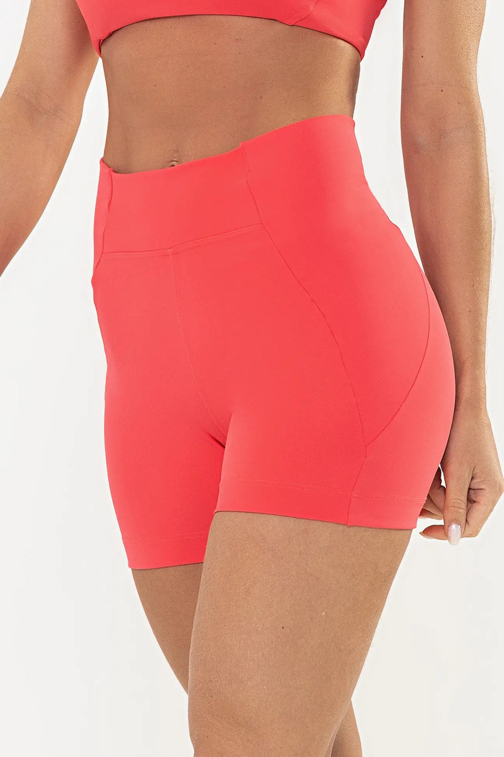 Shorts Hibisco Vermelho Goiaba