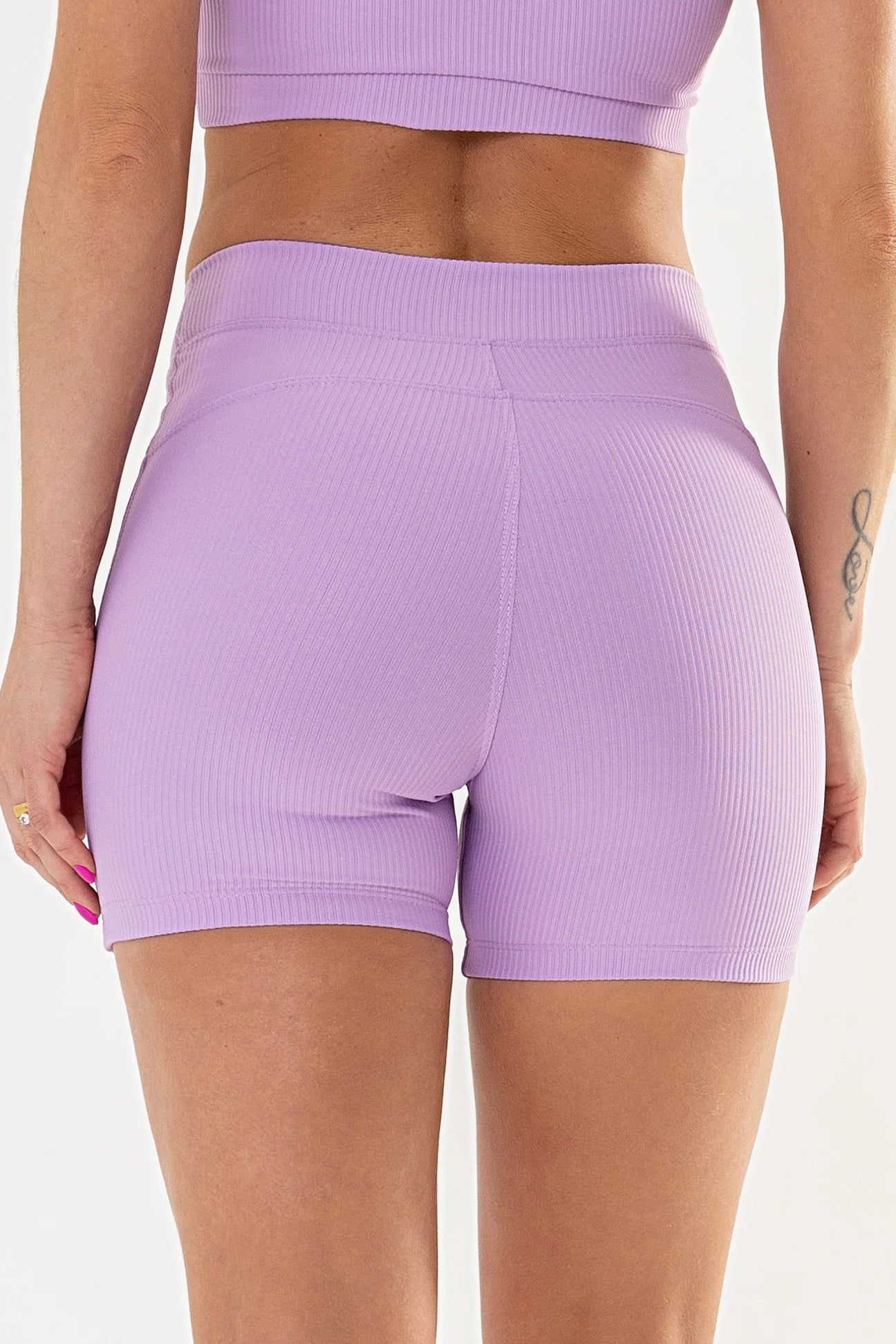 Shorts Peônia Lilás Canelado