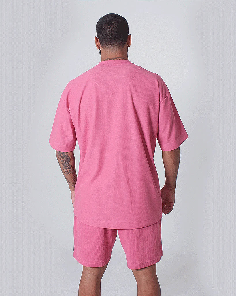 Camiseta Mas. Big Oversized BS Assinatura - Rosa Azaleia