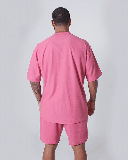 Camiseta Mas. Big Oversized BS Assinatura - Rosa Azaleia