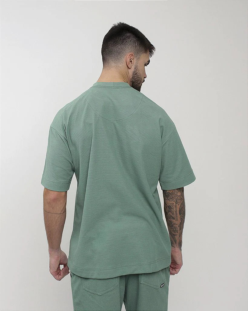Camiseta Mas. Big Oversized BS Assinatura - Verde