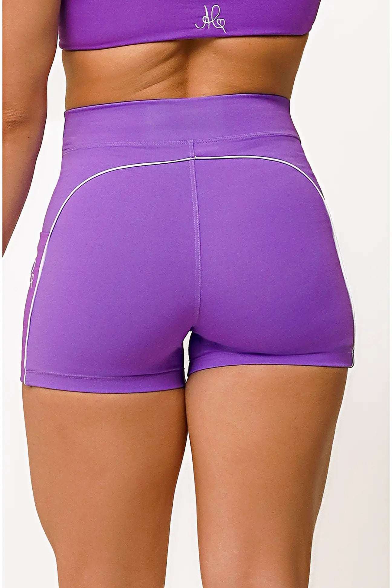 Shorts Aurora Violeta/Branco