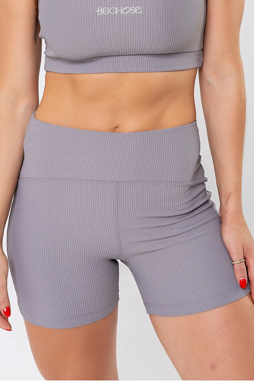 Shorts Lotus Cinza Canelado