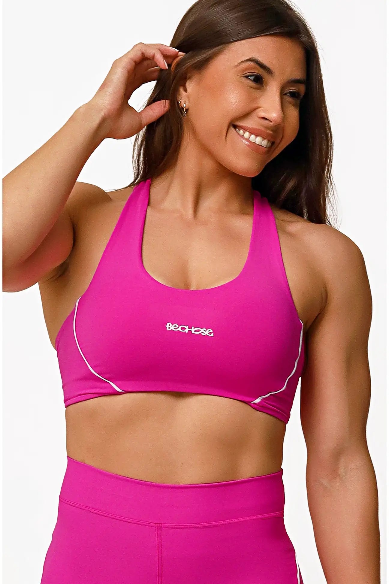 Top Aurora Pink / branco